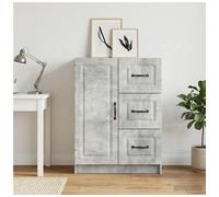 Sideboard Concrete Grey 66x34.5x87cm Engineered Wood 3 Drawers 1 Door Hall Unit