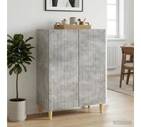 Sideboard Concrete Grey 66x34.5x90cm Engineered Wood 2-Door Vintage Modern Unit