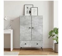 Sideboard Concrete Grey 66x34.5x95cm Engineered Wood 1 Drawer 2 Doors with Shelf