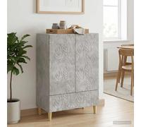 Sideboard Concrete Grey 66x34.5x95cm Engineered Wood Vintage Rectangular Storage