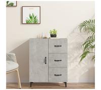Sideboard Concrete Grey 69.5x34x90cm Engineered Wood Compact Storage Minimalist