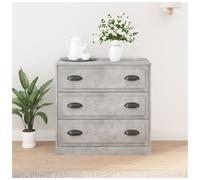 Sideboard Concrete Grey 70x35.5x67.5cm Engineered Wood Rustic Storage Unit Matte