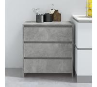 Sideboard Concrete Grey 70x41x75 cm Engineered Wood Compact Storage Slim Cabinet