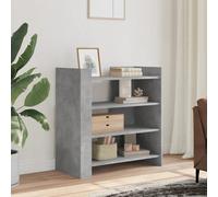 Sideboard Concrete Grey 73.5x35x75 cm Engineered Wood Minimal Storage Slimline.