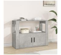 Sideboard Concrete-Grey 80 x 30 x 60 cm Engineered Wood 2-Door StorageModernUnit
