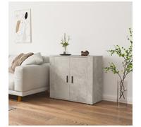 Sideboard Concrete Grey 80x33x70cm Engineered Wood Storage Cabinet Modern Slim