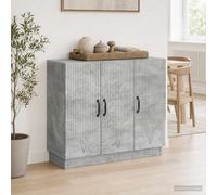 Sideboard Concrete Grey 89x34.5x77cm Engineered Wood 3-Door Storage Unit Modern