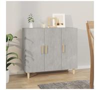 Sideboard Concrete Grey 90x34x80 cm Engineered Wood Modern Storage Unit Shelving