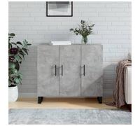 Sideboard Concrete Grey 90x34x80cm Engineered Wood Gold Bar Handles Minimal