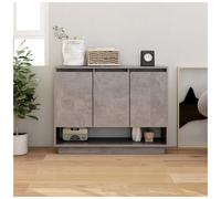 Sideboard Concrete Grey 97x31x75 cm Engineered Wood 3-Door Storage Cabinet Urban