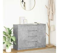 Sideboard Concrete Grey Engineered Wood 100.5x35x76 cm Modern Storage Console UK