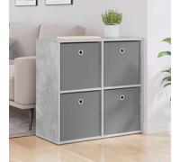 Sideboard Concrete Grey Engineered Wood 4-Drawer Modern Storage 68.5x32x67 cm UK