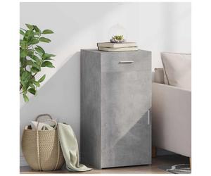 Sideboard Concrete Grey Engineered Wood 45x42.5x93cm 1 Drawer 1 Door Modern Unit