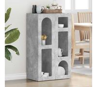Sideboard Concrete Grey Engineered Wood 59 x 35 x 100.5 cm Modern for Living Use