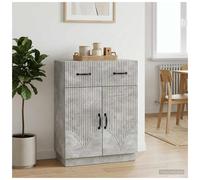 Sideboard Concrete Grey Engineered Wood 66 x 34.5 x 87 cm 1 Drawer 2 Doors Ample