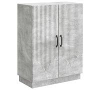 Sideboard Concrete Grey Engineered Wood 66x34.5x87cm 2-Door Buffet Ample Storage