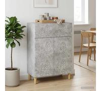 Sideboard Concrete Grey Engineered Wood 66x34.5x90cm Vintage Storage with Drawer