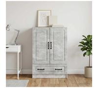 Sideboard Concrete Grey Engineered Wood 66x34.5x92 cm 1 Drawer 2 Door Modern New