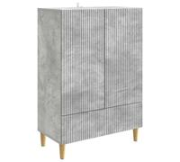 Sideboard Concrete Grey Engineered Wood 66x34.5x95cm 1 Drawer Modern StorageUnit
