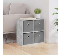 Sideboard ConcreteGrey 49.5x22x47cm Engineered Wood 4 Drawers MinimalSpaceSaving