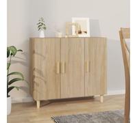 Sideboard Sonoma Oak 90x34x80cm Engineered Wood #1 GF0