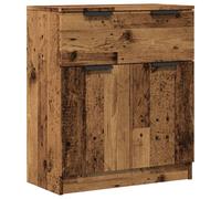 vidaXL Sideboard with Drawer Black Oak 60 x 30 x 70 cm Engineered Wood, Black