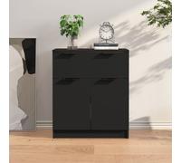 Vidaxl Sideboard Black 60X30X70 Cm Engineered Wood