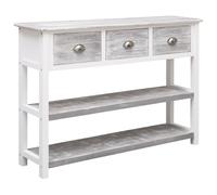 (antique grey) vidaXL Sideboard Console Table Storage Cabinet Cupboard Solid Paulownia Wood