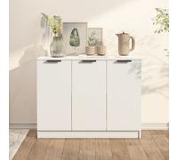 (white) vidaXL Sideboard Engineered Wood Cupboard Home Storage Cabinet Multi Colours