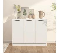(white) vidaXL Sideboard Engineered Wood Cupboard Home Storage Cabinet Multi Colours