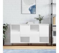 (high gloss white) vidaXL Sideboard Storage Cupboard Highboard Home Side Cabinet Engineered Wood