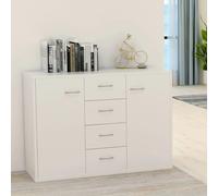 vidaXL Sideboard White Engineered Wood Storage Cabinet Home Organiser Buffet