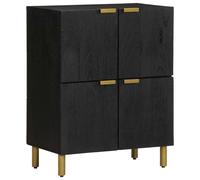 Sideboard Cupboard Storage Cabinet Highboard Black Engineered Wood vidaXL