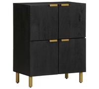 Sideboard Cupboard Storage Cabinet Highboard Black Engineered Wood vidaXL