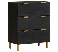 Sideboard Cupboard Storage Cabinet Highboard Black Engineered Wood vidaXL