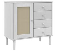 Sideboard Cupboard Storage Highboard SENJA Rattan Look Solid Wood Pine vidaXL