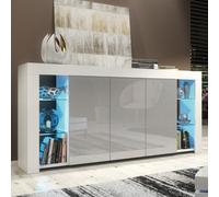 Sideboard Eden 164Cm - White & Grey Gloss Doors