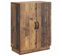 Sideboard 66x34.5x87cm Black Engineered Wood 2-Door Buffet Compact Storage Unit
