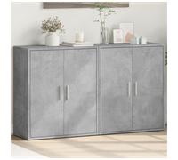Sideboard Engineered Wood Concrete Grey 60x31x70 cm 2-Door Minimal Store