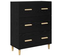 vidaXL Sideboard Black Oak 69.5 x 34 x 90 cm Engineered Wood