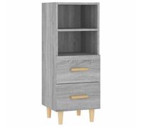 vidaXL Sideboard Engineered Wood Indoor Side Cabinet 34.5x34x90 cm Grey Sonoma