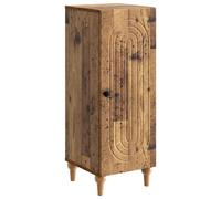 Sideboard Black 33x34.5x90cm Engineered Wood 1 Door Minimalist Storage SmallBox