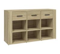 vidaXL Sideboard Sonoma Oak – Engineered Wood 100×30×59.5 cm Rustic 2-Door Storage Cabinet