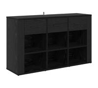 vidaXL Sideboard Black Oak 100 x 30 x 59.5 cm Engineered Wood