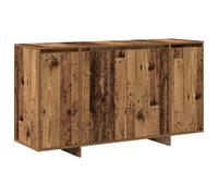 Sideboard Engineered Wood Old Wood 135x41x69 cm 4 Door Modern Storage BuffetUnit