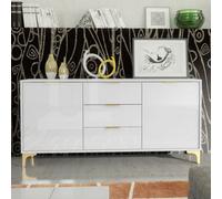 Sideboard Goldline Gloss 140Cm - Glossy White
