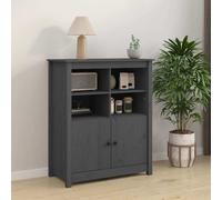 Sideboard Grey 83x41.5x100 cm Solid Wood Pine