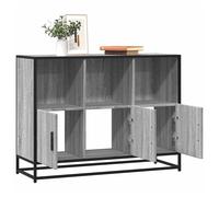 Sideboard Grey Sonoma 100x35x76 cm Engineered Wood & Metal Industrial Storage XL