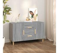 Sideboard Grey Sonoma 100x36x60 cm Engineered Wood Eucalyptus Accents Storage UK