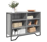 Sideboard Grey Sonoma 101x35.5x74.5 cm Engineered Wood with Metal Legs SideUnit